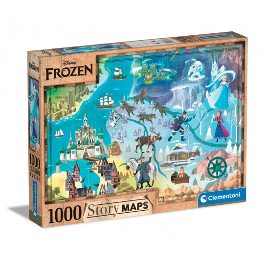 Clementoni Puzzle 1000 dílků Disney Mapa - Frozen