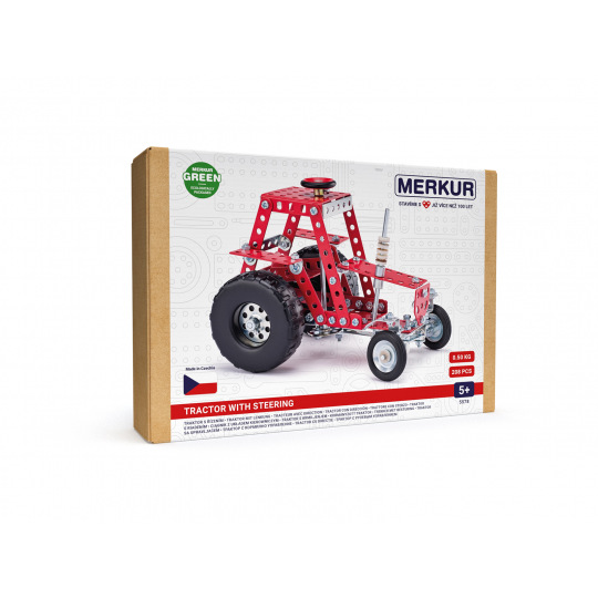MERKUR - Stavebnice Merkur 057 Traktor s riadením, 205 dielov