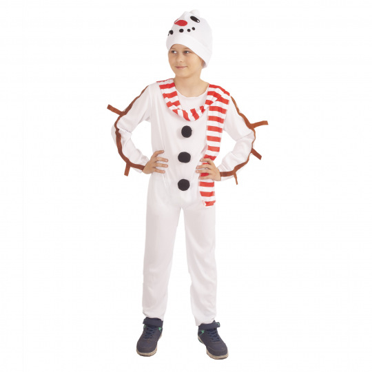 Rappa Dětský kostým sněhulák s čepicí a šálou (S) e-obal