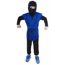 Rappa Dětský kostým modrý ninja (M)