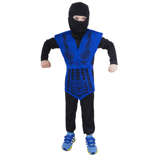 Rappa Dětský kostým modrý ninja (S)