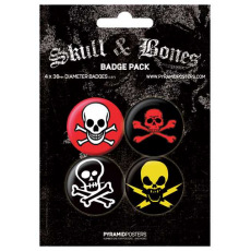 Placka set - Skull & Bones - 4x38mm