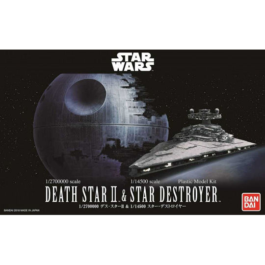 Revell Plastic ModelKit BANDAI SW 01207 - Death Star II + Imperial Star Destroyer