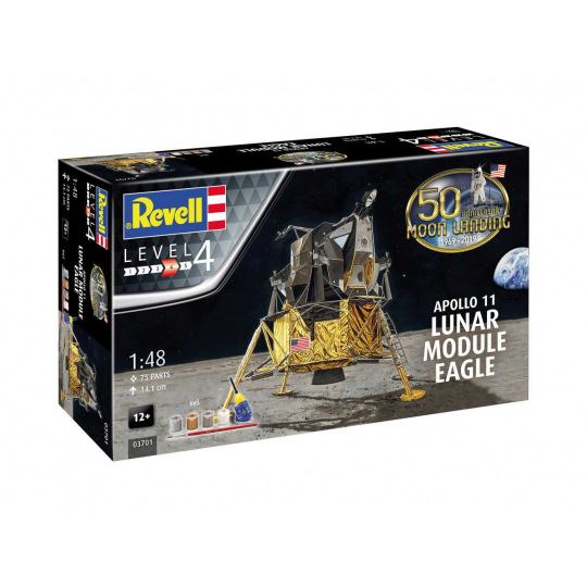 Revell Gift-Set 03701 - Apollo 11 Lunar Module "Eagle" (50 Years Moon Landing) (1:48)