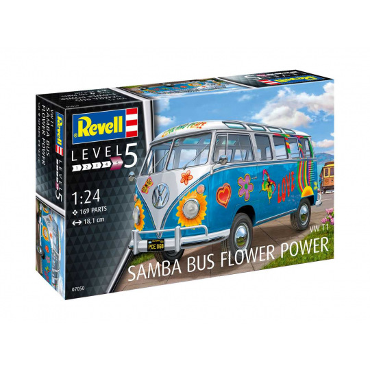 Revell Plastic ModelKit auto 07050 - VW T1 Samba Bus "Flower Power" (1:24)