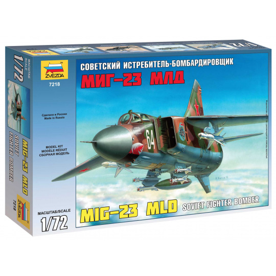 Zvezda Model Kit letadlo 7218 - MIG-23 MLD Soviet Fighter (re-release) (1:72)