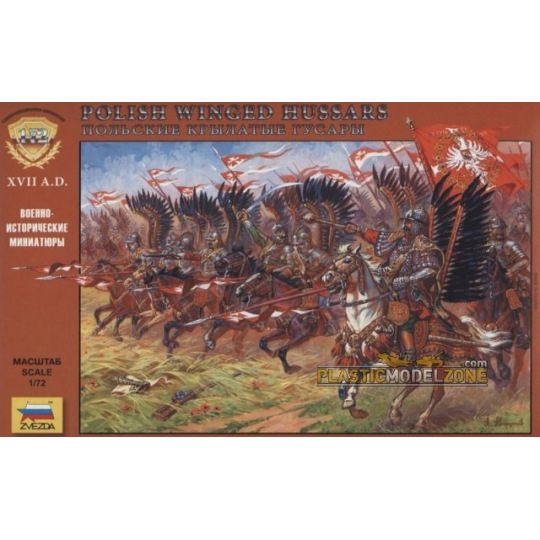 Zvezda Wargames (AoB) figurky 8041 - Polisch Winged Hussars (1:72)