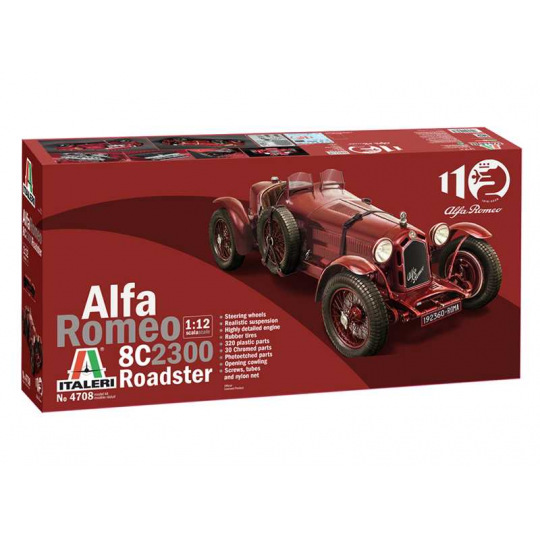 Italeri Model Kit auto 4708 - Alfa Romeo 8C 2300 Roadster (1:12)