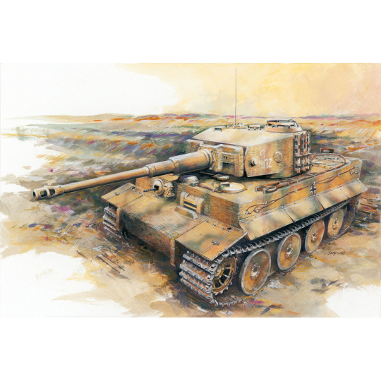 Dragon Model Kit tank 7251 - Sd.Kfz.181 Ausf.E TIGER I MID PRODUCTION w/ZIMMERIT (1:72)