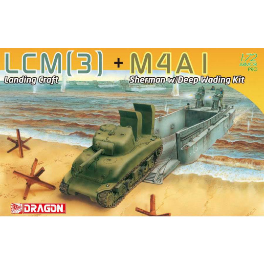 Dragon Model Kit military 7516 - LCM(3) + M4A1 Sherman w/Deep Wading Kit (1:72)