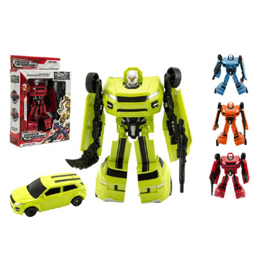 Teddies Robot/auto transformer plast 18cm asst 4 barvy v krabici 19x22x6cm