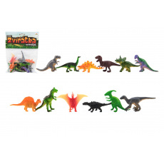 Teddies Zvířátka dinosauři mini plast 6-7cm 12ks v sáčku