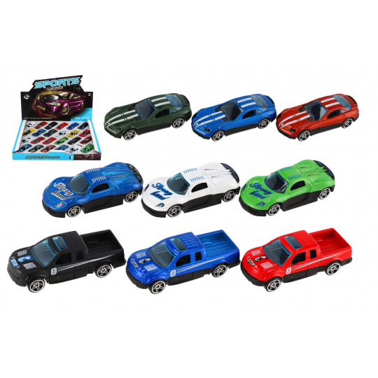 Teddies Auto mini sportovní kov/plast 7cm na volný chod mix druhů