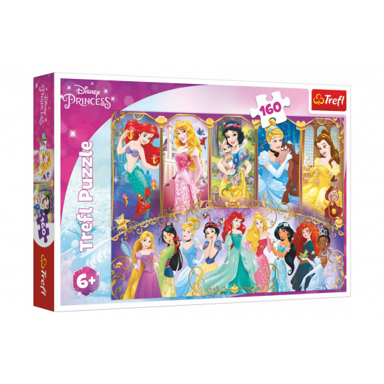 Puzzle Portréty princezen Disney 41x27,5cm 160 dílků v krabici 29x19x4cm
