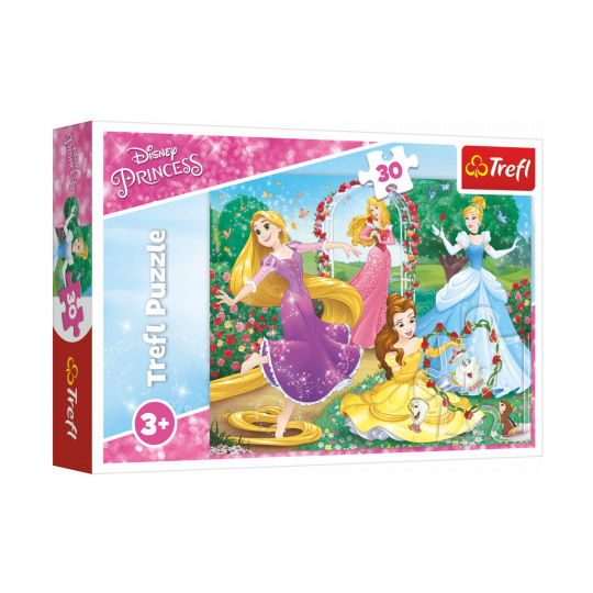 Trefl Puzzle Princezny Disney 27x20cm 30 dílků v krabičce 21x14x4cm